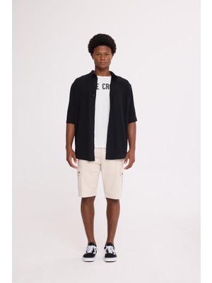 The Crow Chilly Siyah Basıc Gömlek