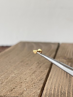 Aida Jewelss Yüksek Kalite G23 Titanium Kalp Titanyum 6x1.2mm Altın Labret Piercing