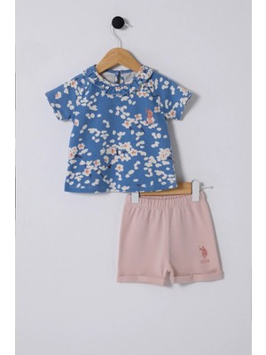 U.S. Polo Assn. Kız Bebek Mavi Bebek Takım