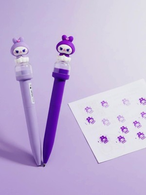 ÖZ OFİS Kuromi Mühürlü Baskı Tükenmez Kalem Tekli