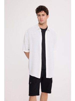 The Crow Chilly Kırık Beyaz Basıc Gömlek