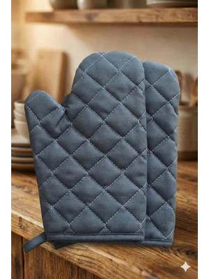 Karani Home Yanmaz,ısıya Dayanıklı Isı Geçirmeyen Mutfak Fırın Tencere Eldiveni Tutacak Seti 2 Eldiven 2 Tutacak