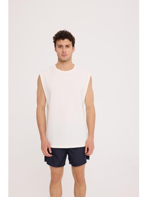 The Crow Sleeve Kırık Beyaz Askılı Atlet