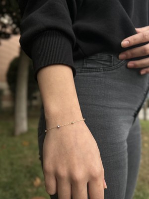 Goldium 3 Renk Toplu 14 Ayar Altın Dorika Bileklik