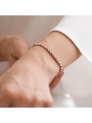 Goldium Şık Toplu Tasarım Altın Bileklik