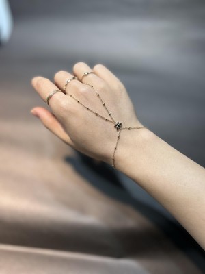 Goldium 14 Ayar Kelebek Detaylı Altın Şahmeran