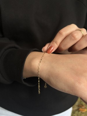 Goldium Kelebek Zincir Bileklik