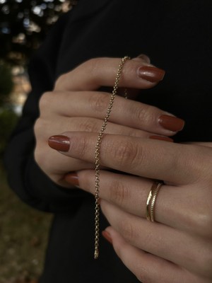 Goldium Düz Doç Zincir Bileklik