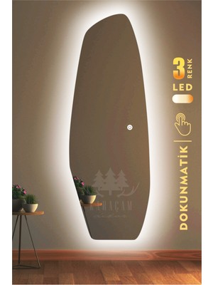 Karaçam Dekor LED Işıklı Asimetrik Boy Aynası