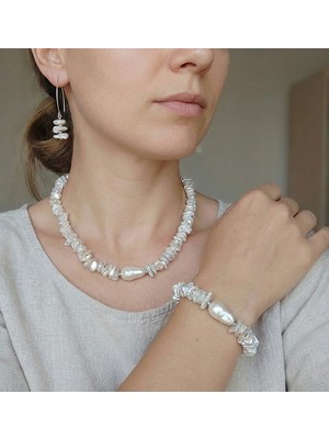 Aytens Takı Zarafetin En Saf Hali: El Yapımı Gerçek Barok Inci Takı Seti