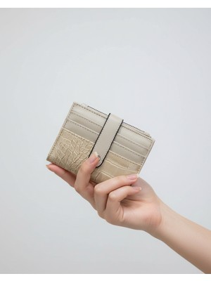 BSR Luisant Kadın Timsah Desenli Küçük Boy Şık Kartlık