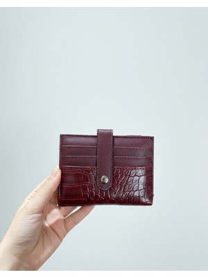 BSR Luisant Kadın Timsah Desenli Küçük Boy Şık Kartlık