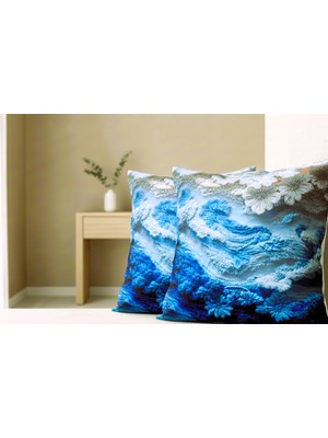 Özdağ Home Concept 2 Adet 3D Dijital Baskı Dekoratif Kırlent Kılıfı 43X43 cm – Tek Taraflı Baskı, Canlı Renkler