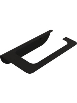 Sevimle Store Yapışkanlı ve Vidalı Mat Siyah Oval Tuvalet Kağıtlığı Wc Kağıtlık Tuvalet Kağıdı Askısı