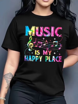 Eymora Müzik Benim Oversize Baskılı Tişort