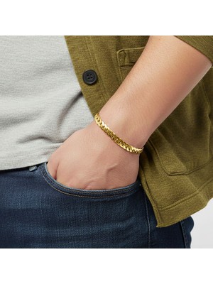 Hg.Aksesuar Erkek Balık Sırtı Mariner Çelik Zincir Bileklik 6mm