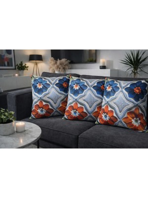 Özdağ Home Concept 2 Adet 3D Dijital Baskı Dekoratif Kırlent Kılıfı 43X43 cm – Tek Taraflı Baskı, Canlı Renkler