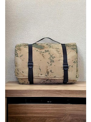 Sevimle Store Kamuflaj Uyku Tulumu (-25 °c) Su Geçirmez Membranlı (2.15×1.50M) Kamp ve Deprem 220 gr Polar