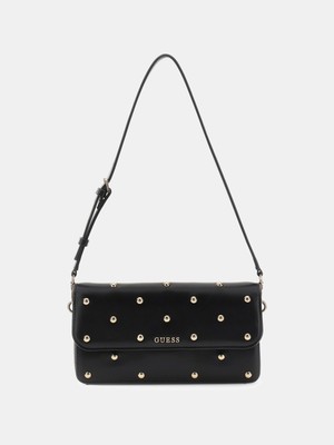 Guess Sadie Kapaklı Omuz Kadın Siyah Omuz Çantası HWVG8118190-BLA