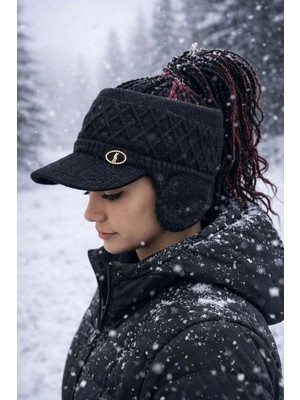  koruyucu vizörlü örgü kasket şapka