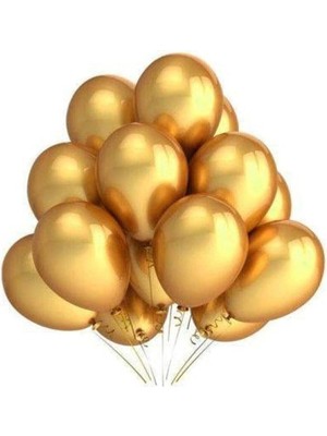 Sevimle Store Gold Balon 10'lu, Gold 8529637410236