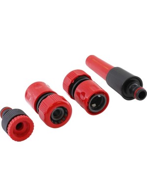 Sevimle Store Hortum Sulama Başlığı Seti 4 Parça Su Tabanca Bağlantı Ekleme Aparatı Eki Bahçe Sulama Adaptörü