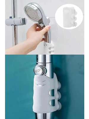 Sevimle Store Vantuzlu Duş Başlığı Tutacağı Silikon Vantuzlu Banyo Başlığı Askı Tutucu Kanca Vakumlu Tutucu Aparat