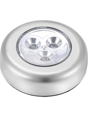 Sevimle Store Home Spot Lamba Kablosuz Dokunmatik Pilli LED Lamba 3 Ledli Dolap Mutfak Içi Aydınlatma