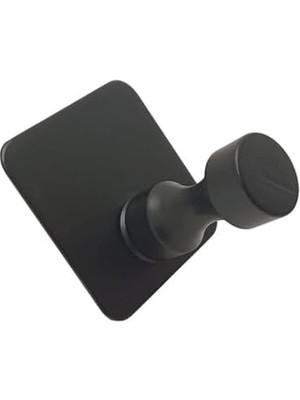 Sevimle Store Yapışkanlı Havlu Bornoz Banyo Askılık Ince Belli Tekli Mat Siyah 4 Lü Paket