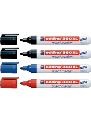Sevimle Store 360 Xl Doldurulabilir Beyaz Tahta Kalemi 4 Lü 2 Siyah 1 Kırmızı 1 Mavi
