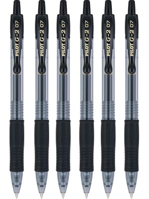 Sevimle Store G2 Jel Mürekkepli Roller Kalem - 0.7 mm (6'lı Set Siyah)