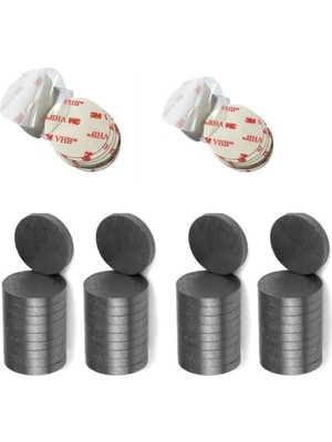 Sevimle Store 100 Adet Şeffaf Yapışkanlı Mıknatıs Dekoratif Buzdolabı Magneti Hediyelik Magnet 15X3MM