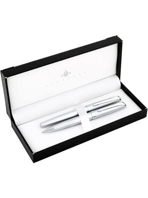 Sevimle Store Truva Serisi 0165DT Desenli Krom Dolma Kalem+Tükenmez Kalem