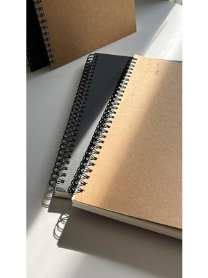 Sevimle Store Tanıtım Spiralli Defter, Kraft Kapaklı, B5 Boyutunda (182X257 Mm), 100 Yaprak (Çizgili)
