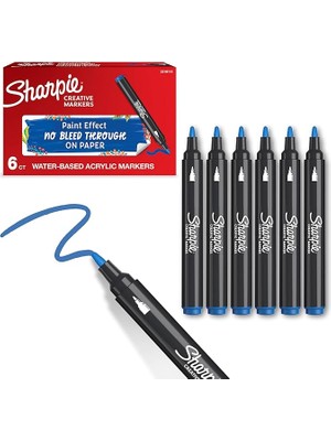 Sevimle Store Akrilik Markör, Yuvarlak Uç, Mavi