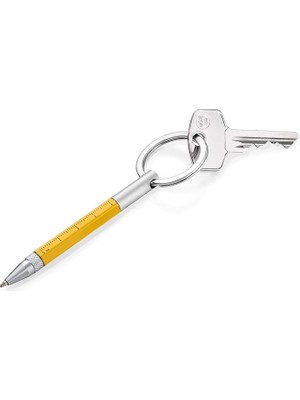 Sevimle Store KYP25YE KYP25YE Micro Construction Anahtarlık Tükenmez Kalem Sarı