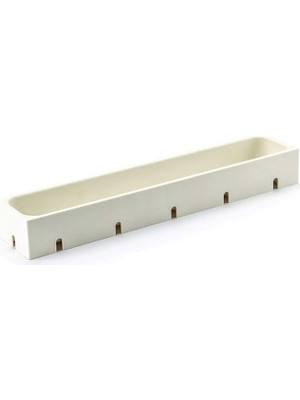 Sevimle Store Flexispace 899434 Mutfak Gereçleri Için Çekmece Düzenleyici, Plastik, Beyaz, 37 x 7,5 x 4,5 cm