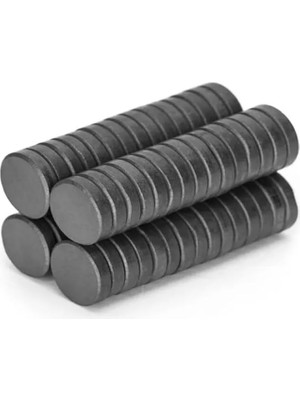 Sevimle Store 500 Adet Küçük Ferrit Kömür Siyah Mıknatıs Nikah Şekeri Mıknatısı Magnet 10X3 mm