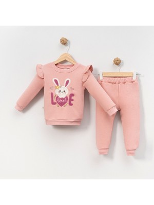 NEU KIDS Gül Kurusu Love Bunny Kız Çocuk Eşofman Takım