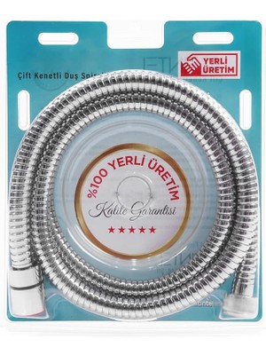 Sevimle Store Çift Kenetli Duş Hortumu Spirali (%100 Yerli - 1. Sınıf Kalitede) (Gri)