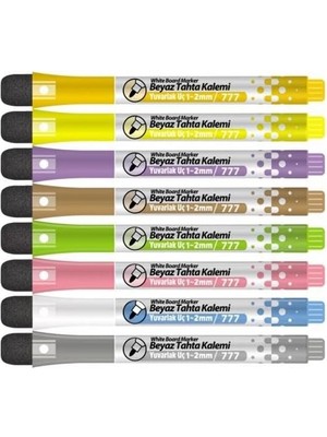 Sevimle Store Beyaz Tahta Kalemi Mıknatıslı & Silgili 8’li 777