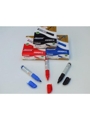 Sevimle Store Kartuşlu Tahta Kalemi 3'lü Set Mavi - Siyah - Kırmızı MR-6019