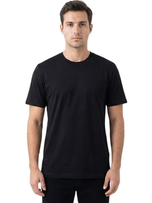 Trender  Süprem O Yaka Erkek T-Shirt 2020-1 Siyah