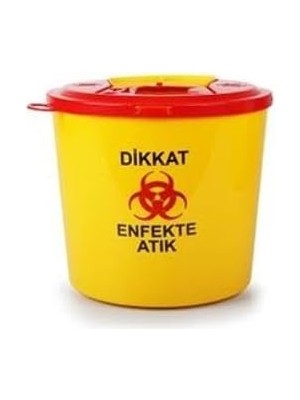 Sevimle Store Tıbbi Atık Plastik Çöp Kovası 1.3 Lt