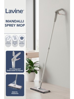 obido Lavine Mandallı Sprey Mop Kompakt Tasarım Mikrofiber Bezli 4xl Bezlerle Kullanıma Uygun
