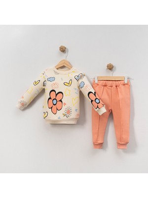 NEU KIDS Papatya Baskılı Kız Alt Üst Takım