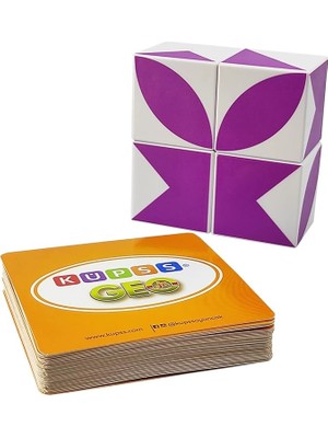 Sevimle Store Geo Jr. Manyetik Görsel Zeka Küpleri (40 Geometrik Şekil Kartı - Mıknatıslı Küpler)
