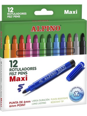 Sevimle Store Alp-Ar-06 Maxi Keçeli Kalem, 12'li