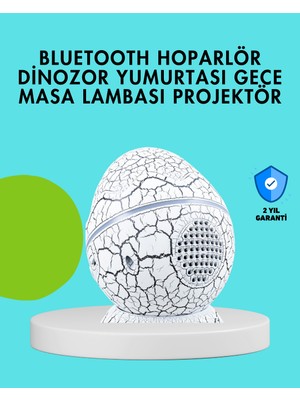 Lowell Home Dinozor Yumurtası Tasarımlı Gece Lambası – Müzik ve Işık Senkronizasyonlu - LO0029-601QM1