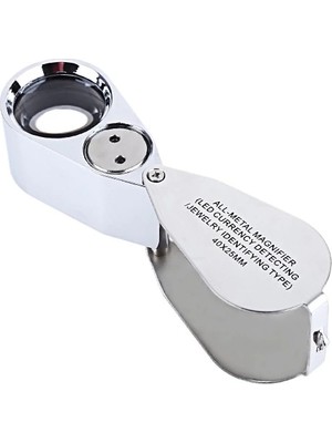 Kontrol, Için Özel Kutulu Metal Işıklı Lup 40X25